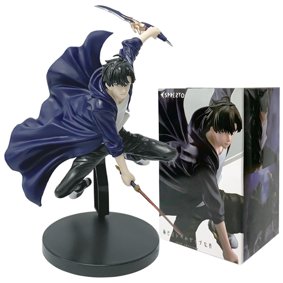Anime Merchandise Solo Leveling - อะนิเมะSolo Levelingรูป18ซม.Action Sung Jin-WooตัวละครBattleรุ่นPvcของเล่นเดสก์ท็อปตกแต่งของขวัญวันเกิด