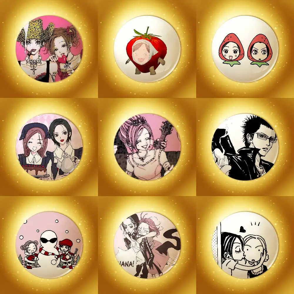 Nana Anime Merchandise - เข็มกลัดเคลือบอะคริลิค N-NANA ลายอนิเมะ ทำมือ รูปทรงกลม ตัวละคร