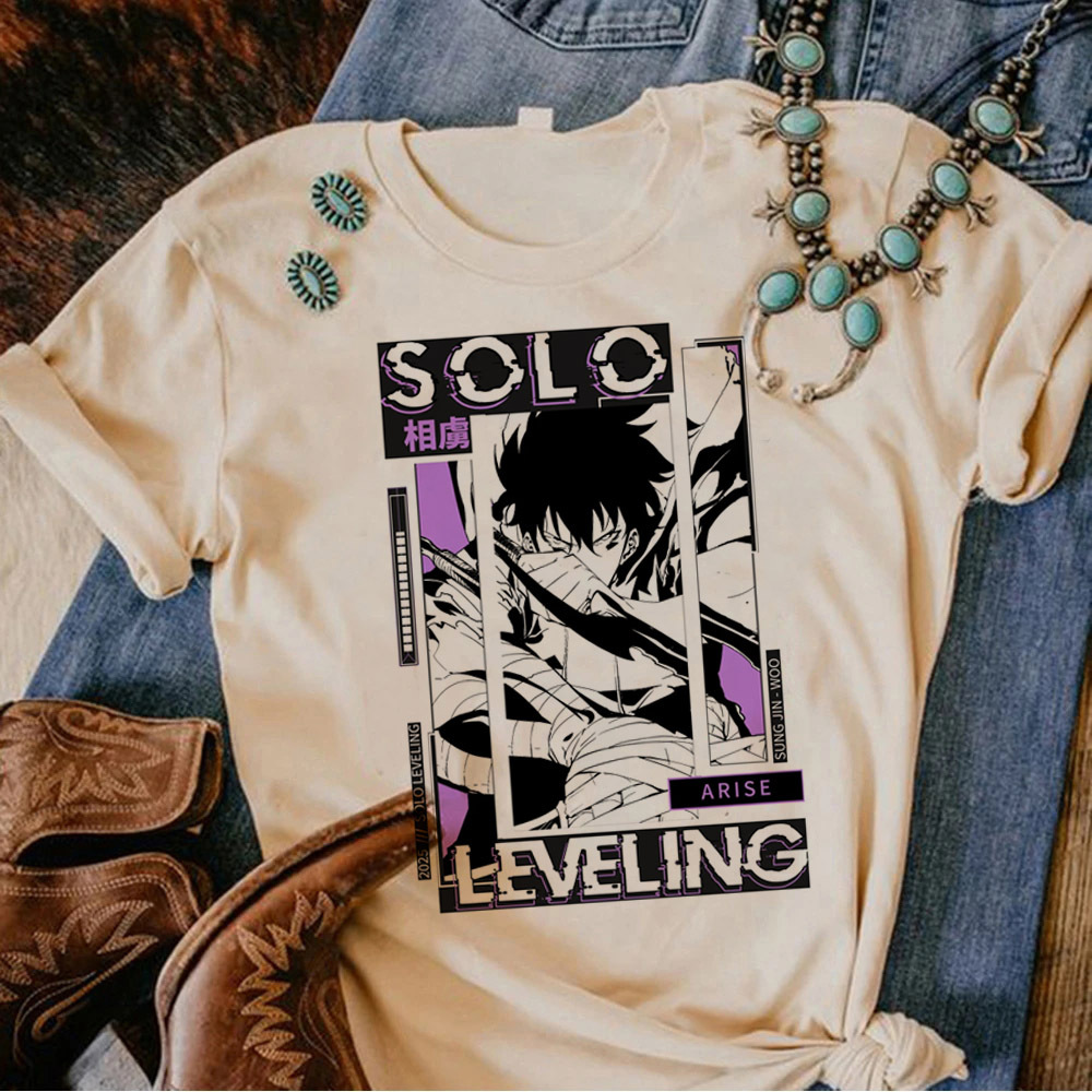 Anime Merchandise Solo Leveling - Solo Leveling เสื้อยืดผู้หญิงกราฟิก harajuku Classic Gothic
