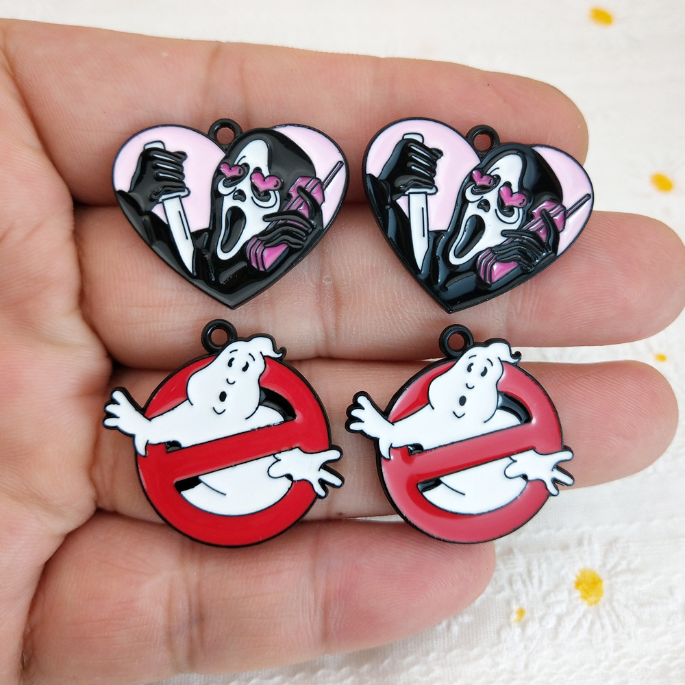 Anime Merchandise For Sale - 10 ชิ้นการ์ตูนโกสท์บัสเตอร์สของตกแต่งน่ารักจี้โลหะผสมอะนิเมะ DIY สร้างสรรค์แฟชั่นเครื่องประดับของขวัญ