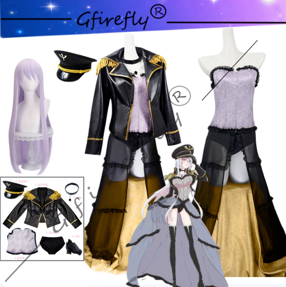 Cosplay Wig Colored - ชุดคอสเพลย์ My Dress-Up Darling ตัวละครโลเบเลียสีดำ ชุดสูทสีดำสุดเซ็กซี่และเท่ห์