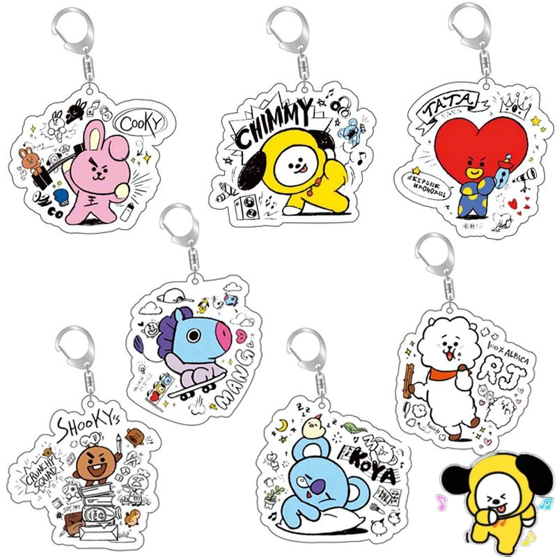 พวงกุญแจอะคริลิกการ์ตูน BT21 น - Anime Girl Merchandise บทวิจารณ์และราคา