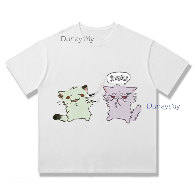 YesOk Chainsmoker Cat Yaniko S - Anime Merchandise T-Shirts บทวิจารณ์และราคา